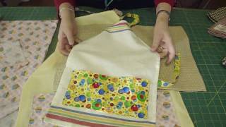 Make an Apron Using Tea Towels  Part 2 of 2 [upl. by Liahus873]