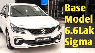 2024 Maruti Suzuki Baleno❤️ Base Model Sigma  Full Review [upl. by Ik]