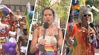 Montreal Pride goers comment on the sexualized parade Great educational experience for kids [upl. by Marcille]