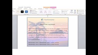 SOLVED How to Make Image Transparent in Word  Make Image Transparent in Word Document Background [upl. by Klement]