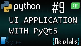 Python UI application with Qt designer SQLite with tableWidget 9 [upl. by Afas]