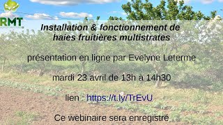 Haies fruitières multistrates par Evelyne Leterme  Avril 2024 [upl. by Ilyssa]