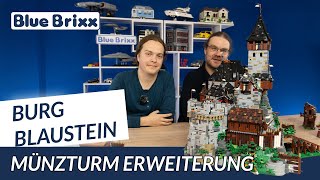 MünzturmErweiterung für Burg Blaustein von BlueBrixx  Designertalk mit Anton [upl. by Aynuat]