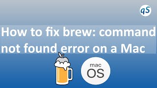 How to fix the brew command not found error on a Mac [upl. by Kali573]