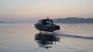 Electric hydrofoil boat sets distance milestone CEO says  REUTERS [upl. by Atinyl]