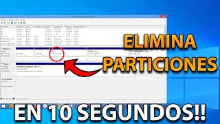 Como ELIMINAR PARTICIONES en Windows 10 Método 2024 ✅  👍 [upl. by Krystin]