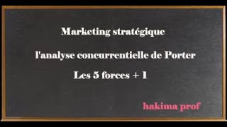 Marketing stratégique  L’analyse concurrentielle de Porter 5 forces1 [upl. by Brunhilde259]