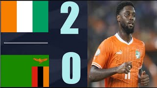 Côte dIvoire 20 Zambie Résumé du match  Coupe dAfrique des Nations 2024 [upl. by Marshal230]