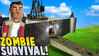 ZOMBIE APOCALYPSE AT THE CASTLE  Garrys Mod Gameplay  Gmod Gameplay Surviving a Zombie Outbreak [upl. by Tierza]