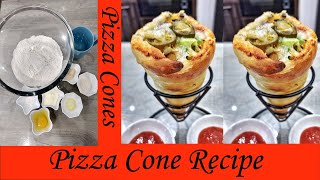 Pizza Cone Recipe  How to Make a Pizza Cone [upl. by Gloria462]