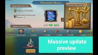 Lords Mobile  New Massive Update Preview Building level 55 New Research Tree Part 1 [upl. by Friend832]