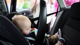 How to fit a rearwardfacing car seat with a seatbelt  Which guide [upl. by Derron]