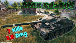 AMX Canon dassaut 105  7 Frags 58K Damage Master by player lilwank [upl. by Eardna]