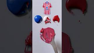 Mixing the Kit of Atletico madrid what color does it make colormixing kitmixing atleticomadrid [upl. by Nosae]