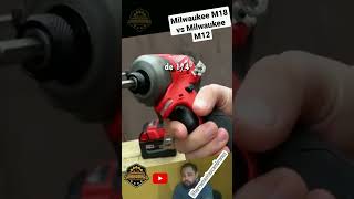 Atornilladores Milwaukee M18 vs Milwaukee M12 taladro milwaukee shorts [upl. by Harwill]