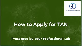 How to Apply for TAN  Individual Firm LLP Company AOP  Trust  Watch with LIVE DEMO [upl. by Barrington]