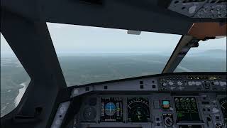 X Plane Toliss A340 600 landing CYVR 26L [upl. by Eicyaj446]