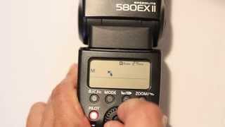 Canon 580 EX 2 Flash Controls  Manual Mode Settings [upl. by Auod59]