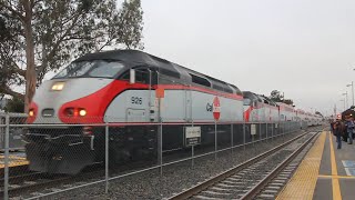 Caltrain  Double headed Baby Bullet arriving at San Bruno [upl. by Florence]