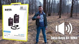 Boya BYWM4 Тест звука подключение к камере и смартфону [upl. by Ahsiym751]