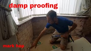 Damp proofing a wall rising damp [upl. by Einnaej]