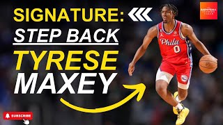 Tyrese Maxey Signature Step Back Basketball Scoring [upl. by Nafri]