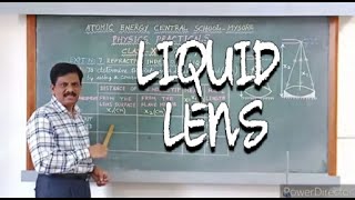 LIQUID LENS  Refractive index of a liquid  Class 12 Physics  CBSE Physics practical Experiment [upl. by Lisle]