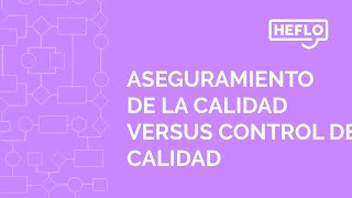 Aseguramiento de Calidad vs Control de Calidad [upl. by Macur]