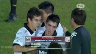 HD Olimpia 20 Independiente Santa Fe Goles  minutos finales Copa Libertadores 02072013 [upl. by Lambart]