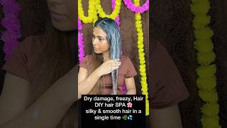 DIY hair spa 🫧Dry Demage Frizzy Hair Mask✨silky amp smooth hair in a single time💯haircareshots [upl. by Halet]