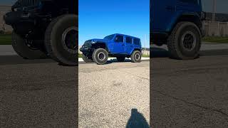 2024 392 Wrangler on 37’s lifts the front tire on launch [upl. by Phina]