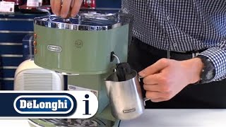 How To Froth Milk Using the Traditional Frother of Your DeLonghi Icona Pump Espresso Coffee Machine [upl. by Nies]