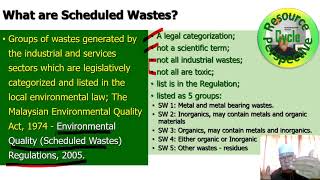 Scheduled Waste Management Overview [upl. by Eliza]