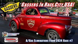 Gassers In Race City USA Southeast Gassers Association  AGas Eliminations  Mooresville Dragway [upl. by Smailliw]