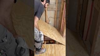 How to Install a Plywood Shower Floor  shorts homerepairtutor [upl. by Ssyla]