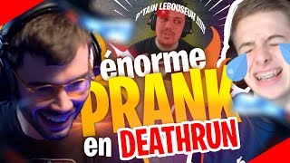 ÉNORMES PRANKS EN DEATHRUN DE LEBOUSEUH THEKAIRI78 amp MICHOU  sur Fortnite Battle Royale [upl. by Bruning]