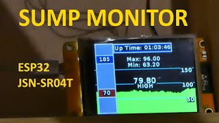 ESP32 JSNSR04T Ultrasonic Sump Capacity Monitor  Alarm [upl. by Virgy]