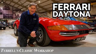 From Underneath to the Open Road Ferrari 365 GTB4 Daytona Experience  Tyrrells Classic Workshop [upl. by Zwick]