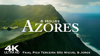 4K AZORES 🇵🇹 Açores Drone  6 Hour Aerial Film PORTUGAL Terceira Faial Pico São Miguel São Jorge [upl. by Ahseuqram]