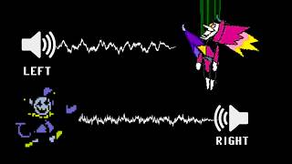 Spamton Neo in left ear Jevil battle in right ear but the tempos match [upl. by Mook]