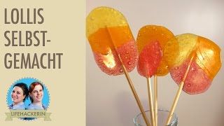 Lollis selbermachen aus Fruchtbonbons  Lollipop DIY [upl. by Lacie]