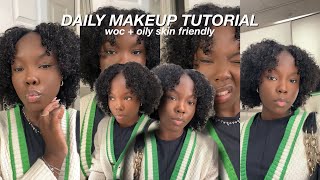 Detailed Everyday Makeup Routine For Dark Skin Women Beginner Friendly [upl. by Notned]