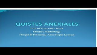 QUISTES ANEXIALES [upl. by Cecile269]