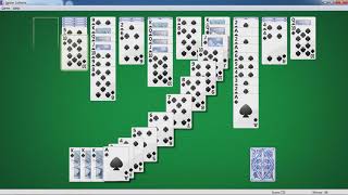 Spider Solitaire Windows 7 Game  Beginning [upl. by Hilario149]