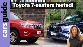 Toyota Prado vs Toyota Kluger 2021 comparison review Which sevenseater SUV is right for you [upl. by Yuh68]