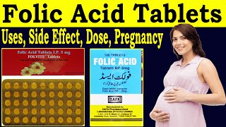 Folic Acid Tablets lp 5 mg  Folvite Folic Acid Tablets Uses in Hindi  During Pregnancy Benefits [upl. by Nnyllatsyrc]