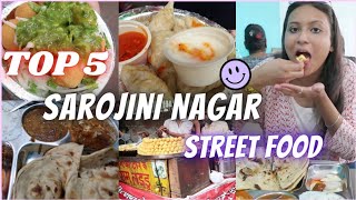 Sarojini Nagar DELHI  Best 5 Street Food  eatingdelhifood Episode 1 [upl. by Uhayile]