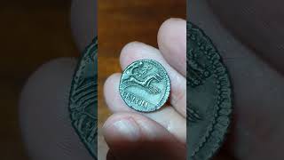 REPÚBLICA ROMANA L Rutilius Flaccus 77 AC Denario plata Roma coin monedasantiguas historia [upl. by Anikram152]