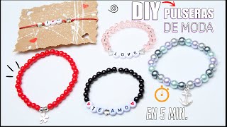 Pulseras con hilo elástico super fáciles ❤️Ideas para regalar o vender TUTORIAL [upl. by Eittam613]