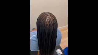 Knotless braids on short hair youtubeshorts braids knotlessbraids goviral shorts youtube [upl. by Edrahs]